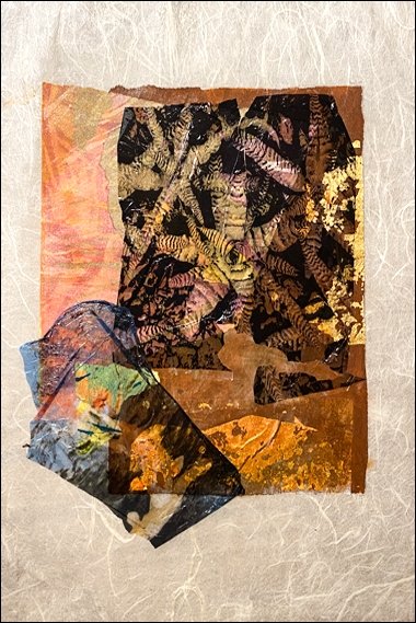 36 Alice acrylic, gold leaf, collage, PicFrame app, emulsion lifts, rice paper