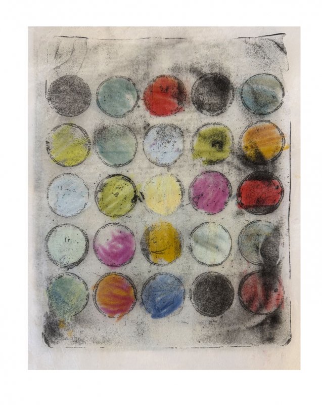 25 Emilie Marks, print on tengucho, PanPastels