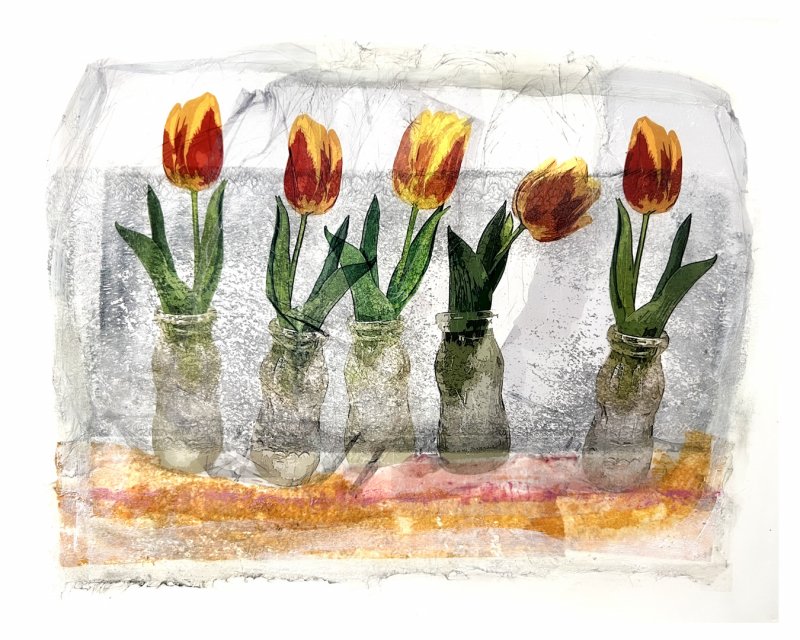 Five Tulips in a Row